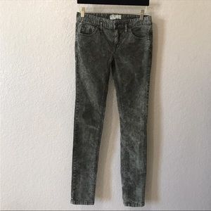 Free People Green Corduroy Skinny Pants
